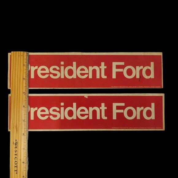 President Gerald Ford 1976 Presidential Campaign Bumper Sticker Lot Of 2 NOS - Picture 4 of 7